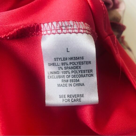 Floral Print Off the Shoulder MIDI Dress Sz L High waist Babydoll Style Coquette - Picture 8 of 12